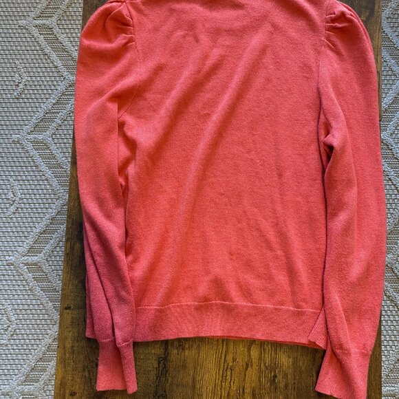 Crosby by Mollie Burch Puff Sleeve Sweater – Red/Coral, Size Small - Picture 3 of 5